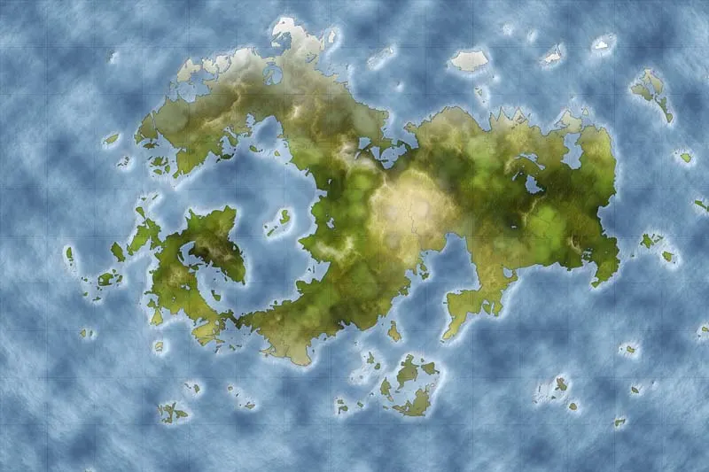 The worldmap of Luminari